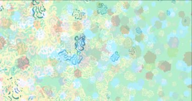 Açık pembe, soyut formlu yeşil video örneği 4K döngüsü.