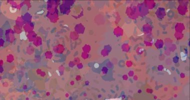 4K döngüsü rastgele formlarla koyu mavi, kırmızı animasyon.