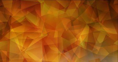 4K koyu turuncu çokgen soyut animasyon döngüsü.