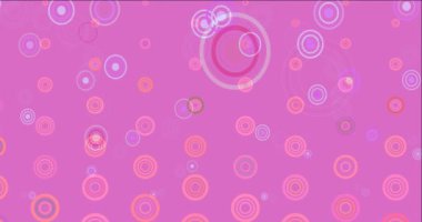 4K halka şeklinde koyu pembe, sarı video görüntüleri.