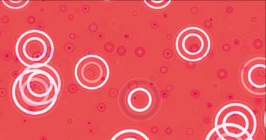 Açık pembe 4K döngüsü, noktalı kırmızı soyut animasyon.