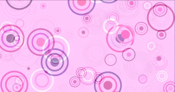 4K smyčka tmavě růžové video s kruhovými tvary. — Stock video