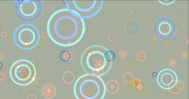 4K циклічна світло-блакитна, жовта абстрактна анімація з крапками . — стокове відео