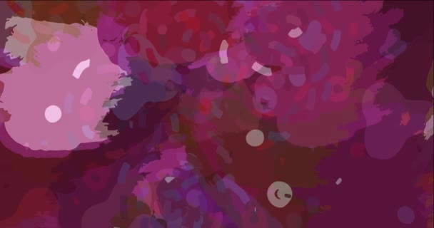 4K looping licht roze, rood vloeiende video met abstracte vormen. — Stockvideo