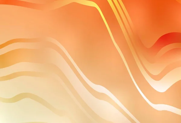 Светло Оранжевый Векторный Отскок Изогнутыми Линиями Красочная Иллюстрация Абстрактном Стиле — стоковый вектор