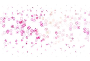 Küreli açık kırmızı vektör deseni. Doğa tarzında renkli baloncuklu soyut illüstrasyon. Reklamlar, broşürler için desen.