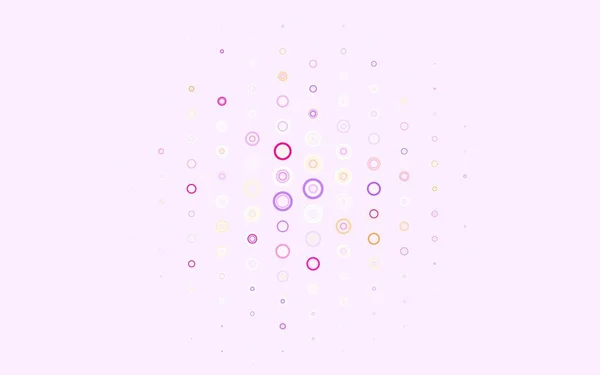 Светло Розовая Желтая Векторная Текстура Дисками Размытый Декоративный Дизайн Абстрактном — стоковый вектор
