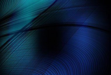 Eğri çizgileri olan koyu mavi vektör düzeni. Eğimli çizgileri olan zarif parlak bir illüstrasyon. Fikirlerin için bir örnek..