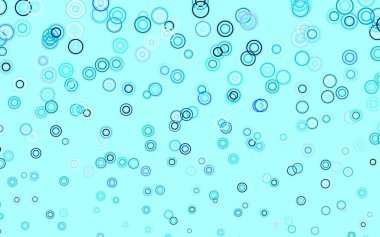 Açık Mavi, noktalı yeşil vektör arkaplanı. Parlak renkli soyut çemberlerin olduğu bir resim. Güzel web siteleri için desen.