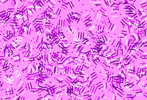 Patrón Vectorial Púrpura Claro Con Líneas Nítidas Puntos Ilustración Abstracta — Vector de stock
