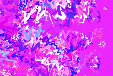 Bükülmüş çizgileri olan ışık çok renkli vektör arkaplanı. Basit bir şekilde yepyeni renkli bir tasvir. Tasarımınız için renkli dalga deseni.