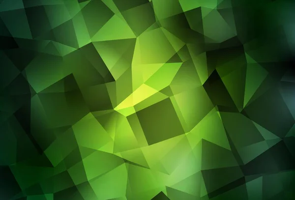 Vecteur Vert Foncé Brillant Disposition Triangulaire Illustration Colorée Brillante Avec — Image vectorielle