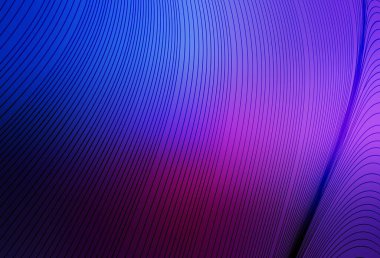 Koyu pembe, bükülmüş çizgileri olan mavi vektör arkaplan. Basit bir şekilde yepyeni renkli bir tasvir. Marka kitabı için şık bir desen.