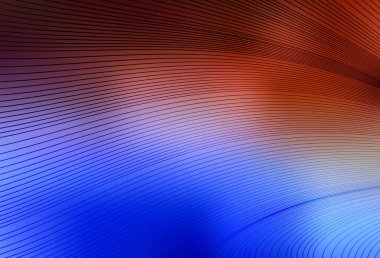 Açık mavi, kıvrımlı çizgileri olan kırmızı vektör düzeni. Değişken çizgileri olan renkli soyut çizimler. Markan için yeni kompozisyon.