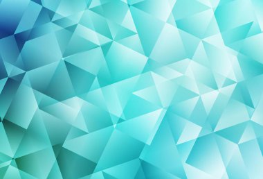 Açık yeşil vektör soyut çokgen arkaplan. Çokgen biçiminde, gradyan ile renkli çizimler. Dizaynınız için üçgen desen.