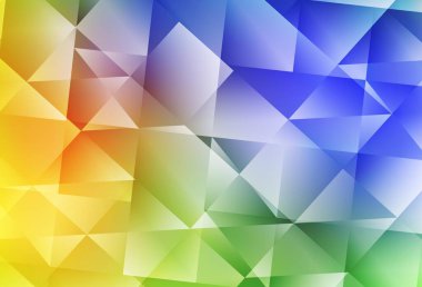 Light Multicolor vektör mozaik arkaplan. Çokgen tarzda tamamen yeni bir renk çizimi. Web siteniz için çokgen tasarım.