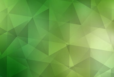 Açık yeşil, sarı vektör çokgen arkaplan. Soyut ve üçgenli renkli çizimler. Arkaplanlarınız için desenli desen.