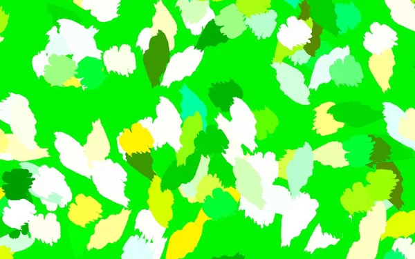 Світло Блакитний Зелений Векторний Фон Фігурами Мемфіса Барвисті Хаотичні Форми — стоковий вектор
