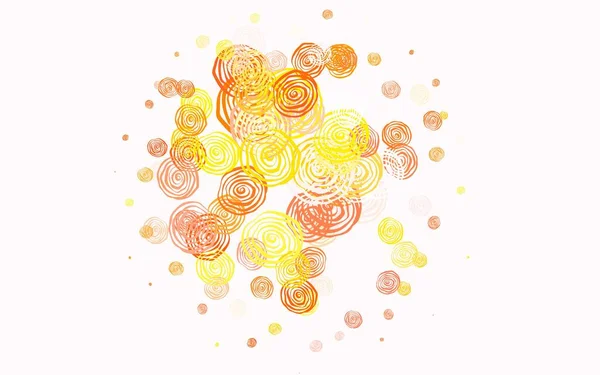 Light Orange Vector Abstract Background Roses Abstract Illustration Flowers Doodles — Stock Vector