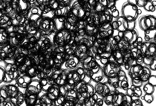 Schwarz Weißes Vektormuster Mit Kugeln Schöne Farbige Illustration Mit Verschwommenen — Stockvektor