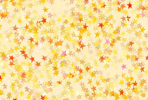 Light Pink Layout Vetorial Amarelo Com Estrelas Brilhantes Ilustração Abstrata — Vetor de Stock