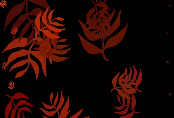 Темно Красный Вектор Фоне Листьев Элегантная Яркая Иллюстрация Листьями Естественном — стоковый вектор