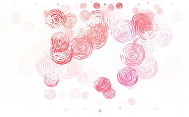 Açık kırmızı vektör arka planı güllerle karalıyor. Çiçekli yepyeni renkli bir illüstrasyon. Çocuk kitapları için renkli desen.