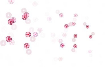 Çember şekilli açık mor vektör düzeni. Parlak renkli soyut çemberlerin olduğu bir resim. Marka kitabınız için yeni şablon.