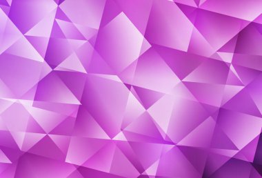 Açık Pembe Vektör Mozaik Doku. Gradyanı olan zarif parlak çokgen çizimi. İşiniz için yepyeni bir tasarım..