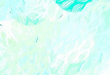 Açık mavi, yeşil çizgili vektör arka plan. Soyut ve gradyan renkte renkli çizimler. Web siteniz için soyut tasarım.