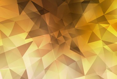 Açık Turuncu vektör çokgen desen. Zarif üçgenleri olan soyut çizimler. Web siteniz için çokgen tasarım.