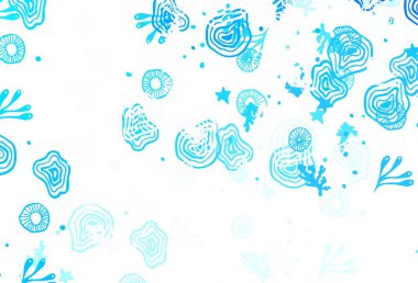 Soyut biçimlerde hafif BLUE vektör dokusu. Modern tarzda değişen renkli kaotik formlar. Duvar kağıtları için zarif tasarım.