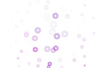 Açık mavi, daireli kırmızı vektör şablonu. Bulanık yağmur damlaları olan soyut bir çizim. Güzel web siteleri için desen.