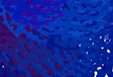 Koyu pembe, Memphis şekilli mavi vektör arkaplan. Modern tarzda değişen renkli kaotik formlar. Duvar kağıtları için zarif tasarım.