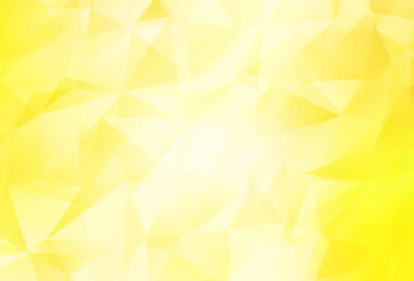 浅黄矢量多边形模板 色彩斑斓的图解 抽象风格 三角形 全新设计的单张 — 图库矢量图片