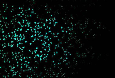 Koyu yeşil vektör arkaplan ve çokgen tarzı. Renkli üçgenli modern soyut illüstrasyon. Duvar kağıtları için zarif tasarım.