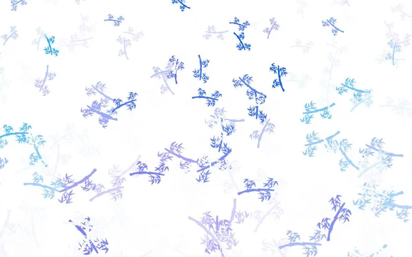 Rose Clair Motif Abstrait Vectoriel Bleu Avec Des Branches Design — Image vectorielle