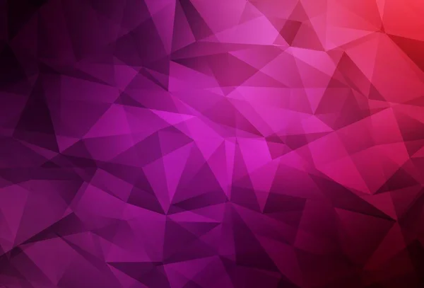 Dark Purple Fond Mosaïque Abstrait Vectoriel Rose Illustration Colorée Dans — Image vectorielle