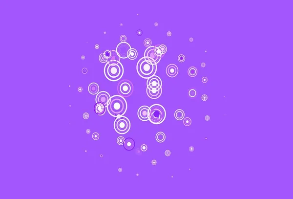 Светло Фиолетовый Векторный Фон Кругами Изгибами Красивая Красочная Иллюстрация Кругами — стоковый вектор