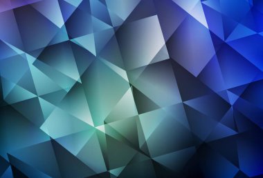 Açık mavi vektör çokgen desen. Üçgenli parlak renkli çizimler. Web siteniz için çokgen tasarım.