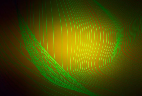 Vert Foncé Vecteur Jaune Flou Motif Lumineux Nouvelle Illustration Colorée — Image vectorielle
