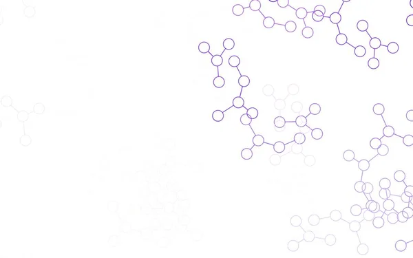 浅紫色矢量背景与人工智能数据 带有渐变线和圆点的彩色人工智能结构 描述网络创新的设计 — 图库矢量图片