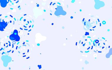 Rastgele biçimli açık mavi vektör deseni. Rastgele şekillerle soyut tarzda dekoratif tasarım. İşiniz için en iyi akıllı tasarım.