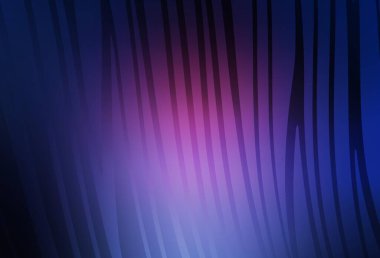 Koyu pembe, eğri çizgileri olan mavi vektör arkaplan. Alnında çizgiler olan soyut bir çizim. Posterler ve afişler için iş tasarımı.