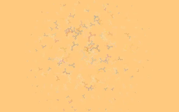 Світло Помаранчевий Векторний Візерунок Мережею Штучного Інтелекту Блискучі Ілюстрації Формами — стоковий вектор