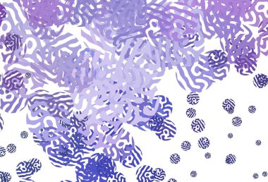 Açık pembe, rastgele şekilli mavi vektör deseni. Renkli rastgele şekillerle modern soyut illüstrasyon. İşiniz için en iyi akıllı tasarım.