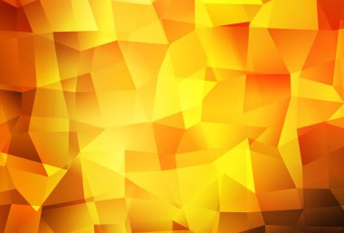 Koyu turuncu vektör eğimli üçgen dokusu. Üçgenli modern soyut çizim. Dizaynınız için üçgen desen.