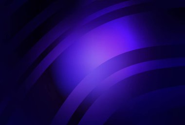 Çizgileri olan koyu mor vektör arkaplan. Renkli çizgileri ve şekilleri olan bir örnek. Posterler ve afişler için iş tasarımı.