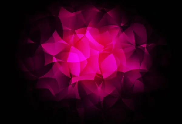 Tmavý Růžový Vektor Zářící Trojúhelníkovým Pozadím Barevná Ilustrace Abstraktním Stylu — Stockový vektor