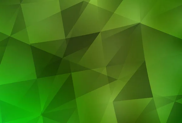 Vert Clair Motif Polygonal Vectoriel Jaune Illustration Abstraite Scintillante Avec — Image vectorielle